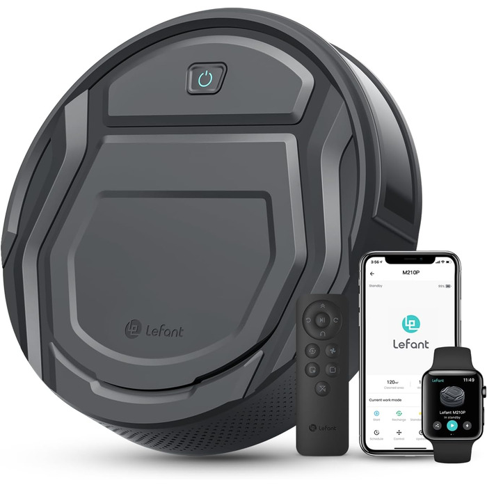 LEFANT M330 Pro: Робот-пилосос з функцією миття, 5000Pa, лазерна навігація, уникнення перешкод, керування через додаток та голосовий помічник