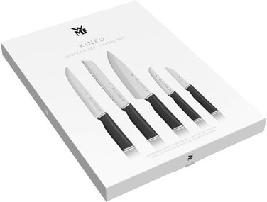 Набір ножів WMF Kineo з бруском для ножів, 6 предметів, Made in Germany, бамбуковий брусок, Performance Cut, нержавіюча сталь