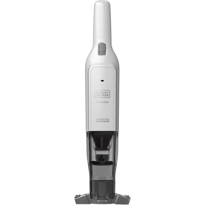 Акумуляторний ручний пилосос BlackDecker Dustbuster Slim HLVC315J11 (12 В, 1,5 Агод, без мішка та бездротовий, з вбудованою насадкою для всмоктування розміру XXL, включаючи зарядний кабель, щілинну насадку та щітку для м'яких меблів), білий