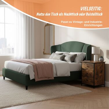 Приліжкова тумбочка Relaxdays з 3 висувними ящиками