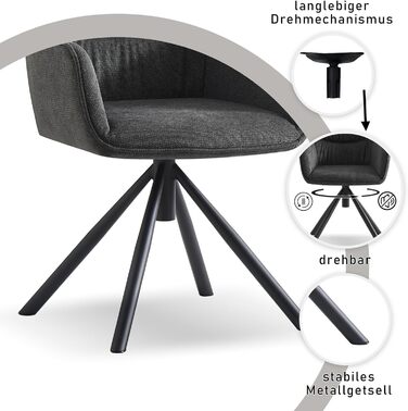 Обертовий стілець м'який стілець промисловий дизайн ткане полотно
