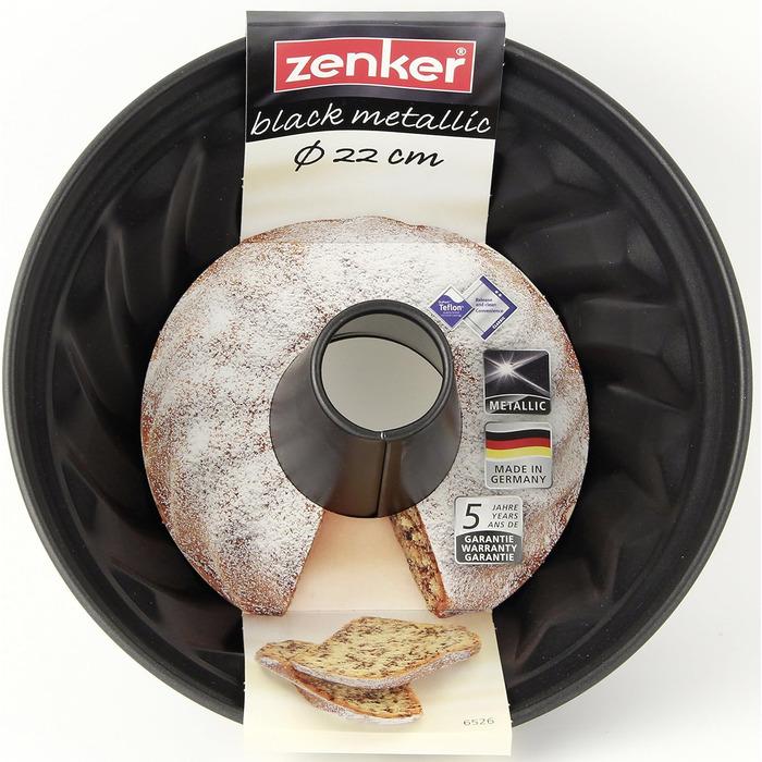 Форма для торта Zenker bundt Ø 22 см, чорна, чорна