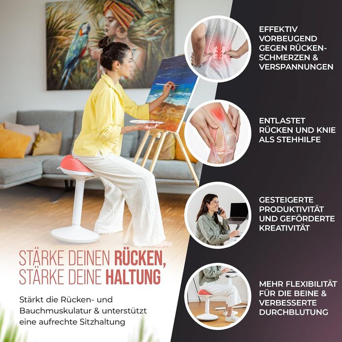 Офісний стілець SH-01 Zip з знімним чохлом | Ергономічний стілець для роботи та відпочинку | З сертифікацією IGR | Регульована висота (58-83 см) | Рожевий