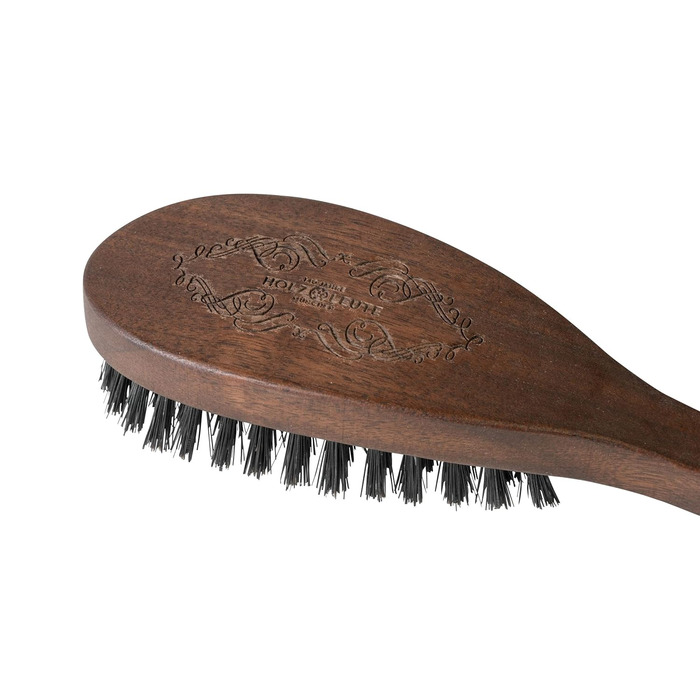 Гребінець Holz-Menschen 1 з натуральною щетиною, щітка з тонкого горіха з високоякісною щетиною кабана, для всіх типів волосся, включаючи довге та хвилясте волосся