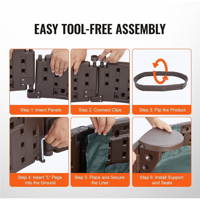 Дерев'яний пісочниця VEVOR з кришкою, восьмигранна, з 4 місцями для сидіння та підстилкою, для дітей 3-12 років, для саду, подарунок для хлопчиків та дівчаток (пластик + овал)