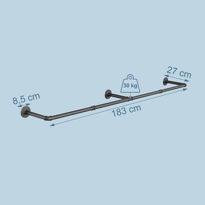 Relaxdays Промислова вішалка для одягу на стіну