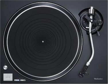 Програвач вінілових платівок Technics SL-100C з прямим приводом, картриджем AT-VM95C, автоліфтом, трьома швидкостями, пилозахистом і PHONO-кабелем, чорний