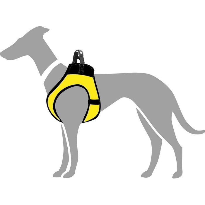 Шлейка для собак HUNTER HILO COMFORT BVB, 3D сітка, світловідбиваюча, XS-S, жовта