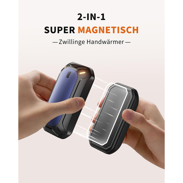 Електричні грілки для рук ColdSky (2 шт), фіолетові - багаторазові, портативні, до 12 годин нагріву