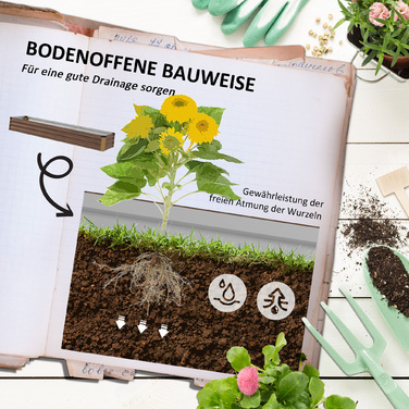 Підвищене грядка, садова грядка, грядка для трав, стійка до погодних умов, відкритий ґрунт, розмір 240 x 60 x 30 см, темно-коричневий