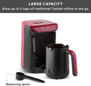 Кавомашина KARACA Hatır Roast для приготування турецького кави, рожеве золото, 5 чашок, 535W, з системою попередження, рожевий