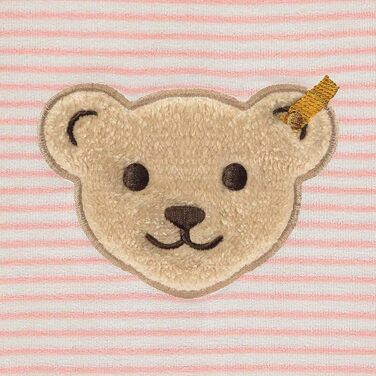 Дитяча ковдра Steiff Bear з вишитим рожевим ім'ям для дівчаток, смугаста/м'яка ковдра Nicky GOTS Snuggle Blanket Playmat, органічна трикотажна ковдра для обіймів