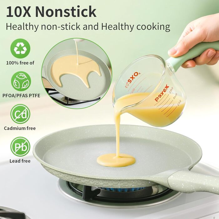 Сковорода для крепів DYGG Induktion 28 см з антипригарним покриттям Granit - для млинців, панкейків, доса