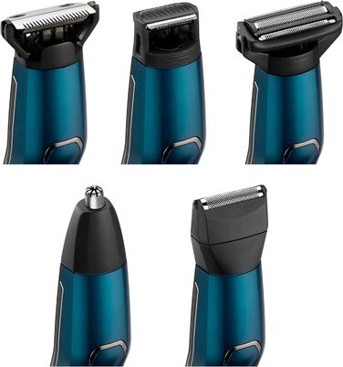 Мультитример BaByliss MT890E з японської сталі 12-в-1, водонепроникний, 12 насадок для обличчя та тіла