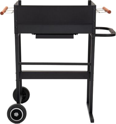 Мангал Tarrington House Brigida з чавунною решіткою, сталь, 2 регульовані решітки, на колесах, чорний