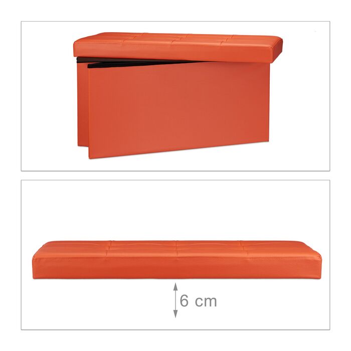 Лавка Relaxdays з місцем для зберігання, штучна шкіра