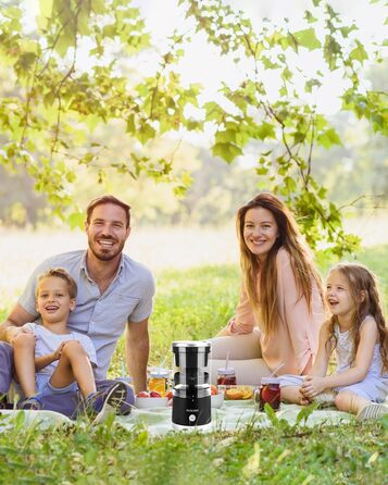 Електрична прес для цитрусових: соковитискач USB для апельсинів, лимонів, грейпфрутів (чорний + срібло)