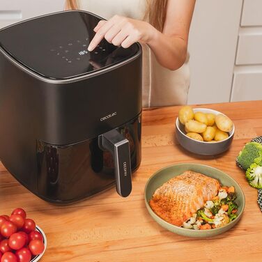 Фритюрниця без олії Cecotec Cecofry 6000 Full, 6 л, 1700 Вт, PerfectCook, 12 режимів, чорний