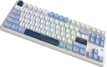 Дротова механічна клавіатура Ajazz AK870 V2 Flying Fish Switches White (AK870-V2-FF-BWB)