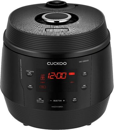 Мультиварка CUCKOO CMC-QAB549S Premium 8-в-1 ICOOK Q5 чорного кольору, 10 режимів
