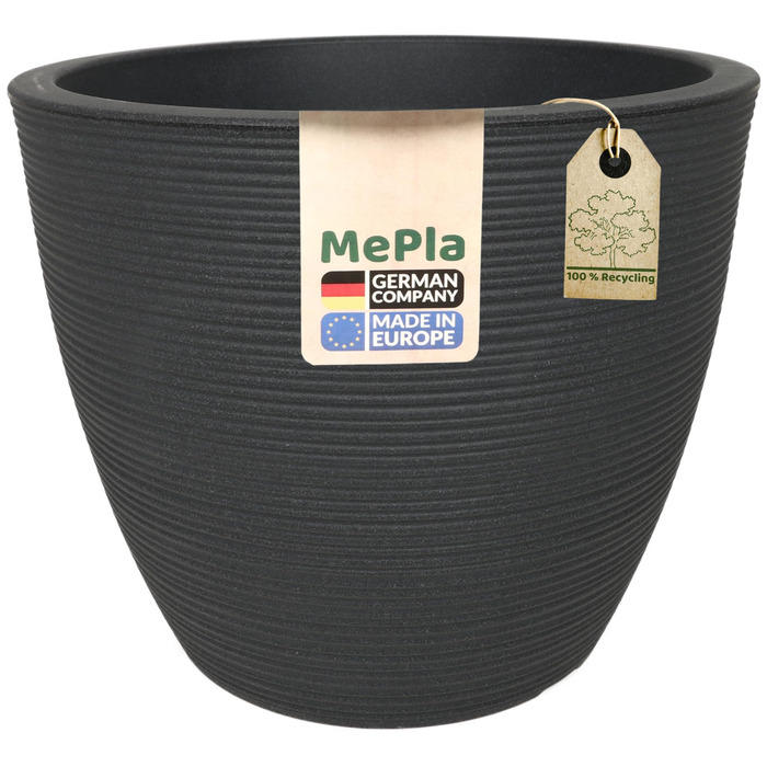 Квітчарня Milano: круглий горщик для квітів, Ø58 см, антрацит - вологостійкий, UV-стійкий