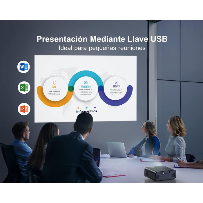 4K проєктор LED Beaer WiiUS 1100 ANSI з автофокусом, корекцією трапеції 6D, підтримкою Netflix, Dolby Audio, Wi-Fi 6, Bluetooth, Full HD 1080P для Android/iPhone (чорний)