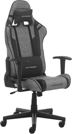 Ігровий/Офісний крісло DXRacer PRINCE 2.2 FD01 - чорно-сірий, з регулюванням висоти та функцією гойдання