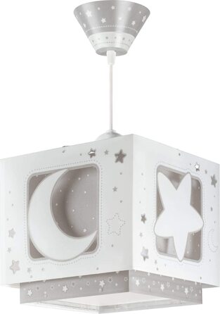 Дитячий стельовий світильник з місяцем і зіркою