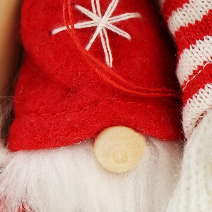 Підвіски Санта-Клауса com-four 9 шт. преміум-класу для різдвяної ялинки, підвіски з чарівними фігурками ялинки у вигляді підвісок на дереві, різдвяні прикраси (дизайн в смужку 50)
