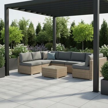 Комплект садових меблів із техноротанга MTG Trade Group, бежевий, 7 предметів