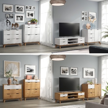 Буфет Борнео Натуральна сосна 96x40x79см сертифікований FSC®