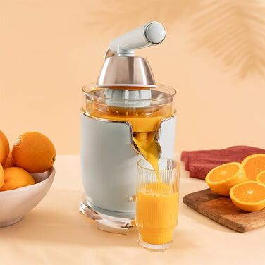 Електрична цитрусова преса Cecotec Xqueeze RetroJuice 1000 Green - 1000W, нержавіючий фільтр, 2 конуси різного розміру