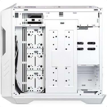 Корпус Cooler Master HAF 500 білий міді-веж, 2 шт. 200мм ARGB та 120мм GPU вентилятор, скляна бічна панель