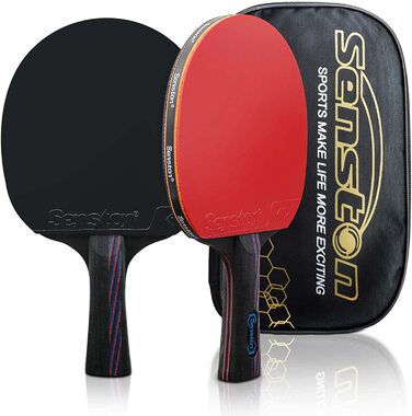 Набір ракеток для настільного тенісу Senston, ракетка для пінг-понгу з чохлом для перенесення, професійний набір ракеток для настільного тенісу для внутрішнього і зовнішнього використання чорного кольору