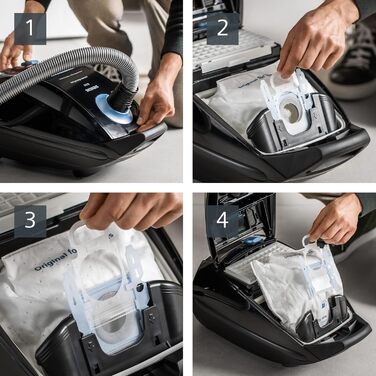 Пилсос Siemens Staubsauger Q5.0 extreme silencePower VSQ5X1230 з мішком, для алергіків, гігієнічний фільтр, 850 Вт, чорний