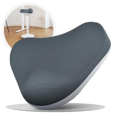 Офісний стілець SH-01 Zip з ергономічною спинкою та знімним чохлом (графітовий синій) | Активне сидіння, регульована висота 58-83 см