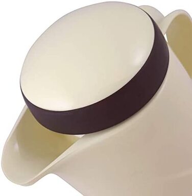 Термос Helios Wave, 1,5 л, пластик, білий, з кришкою-гвинтом, придатний для миття в посудомийній машині