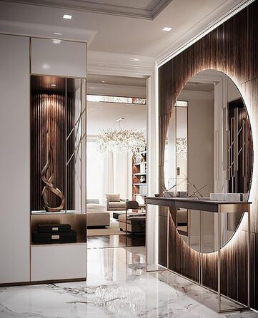 Круглий дзеркало Ramix з LED підсвічуванням, настінний, для ванної кімнати, 50 см, тепле біле світло