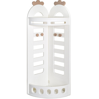 Стелаж кутовий для речей Mealux Dina White/Coffee (арт. KD-E081 White/Coffee)