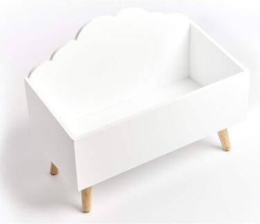 Дитяча комода для зберігання 'Cloud', МДФ, біла, приблизно 58 x 28 x 45 см, дитячі меблі, дитяча, органайзерна скриня, 13503