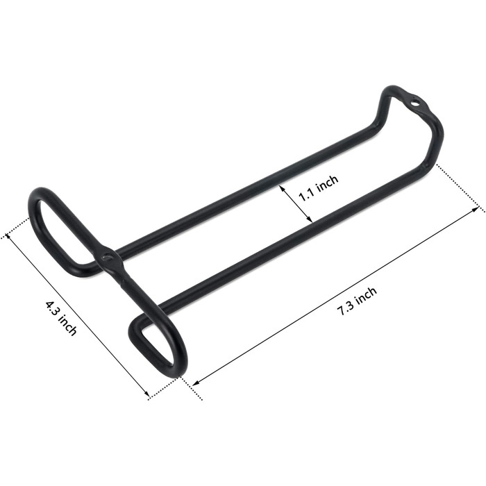 Настінна полиця для келихів GeLive, 2 шт., чорна, 17.8 см (7.3 дюйми)