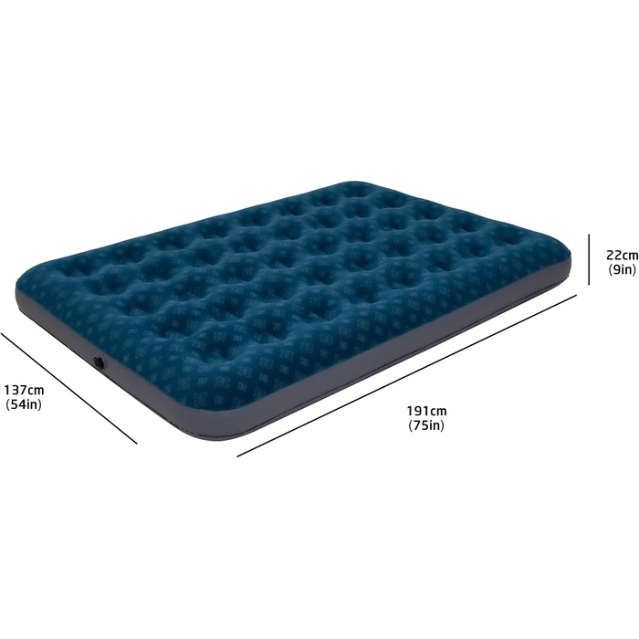 Надувний матрац для кемпінгу та дому AVENLI - 191x137x22 см, для 2 осіб, з флокированим покриттям