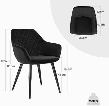 Набір обідніх стільців WOLTU 2 шт. з м'якими сидіннями, зелені, з металевими ніжками. Підходять для кухні, вітальні, їдальні.