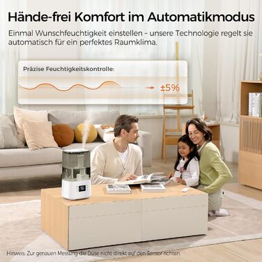 Зволожувач повітря Luxaid HU-802 4.5л з пультом, гігростатом та таймером для спальні та великих приміщень. Тихий зволожувач для дитячої кімнати.