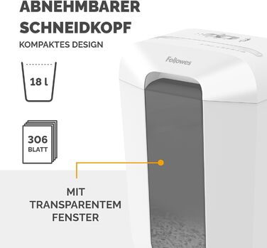 Fellowes знищувач документів Powershred LX70, 18 л, Cross-Cut, 11 аркушів, для дому та офісу