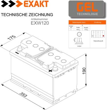 Акумулятор 12V 120Ah Акумулятор для автофургонів Сонячна батарея Акумулятор для човнів Гелевий акумулятор Гелевий акумулятор замінює 100Ah 110Ah 120AH 12V