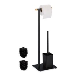 Набір для туалету Relaxdays з бамбука та нержавіючої сталі