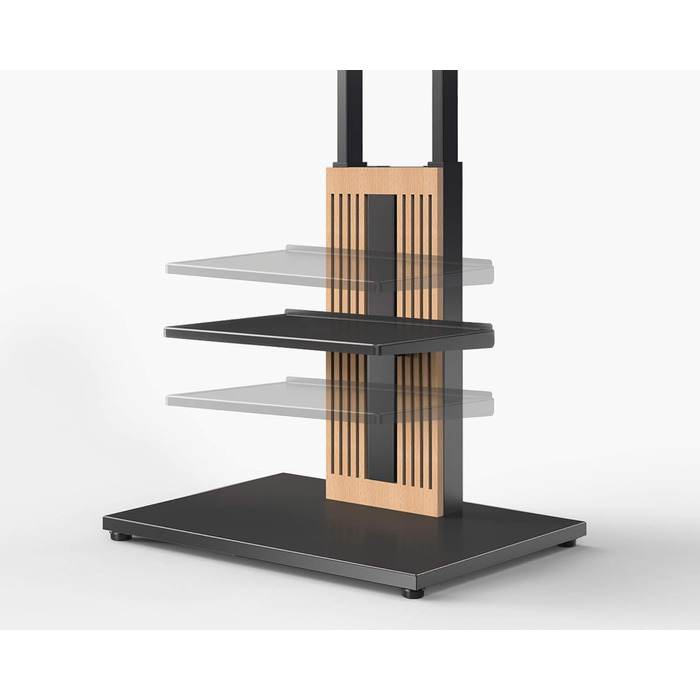 Підставка для телевізора FITUEYES Zen Series Black: дерев'яна, поворотна, регульована по висоті (32-65 дюймів)