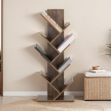 Стильна полиця IDIMEX Jules - дерев'яна полиця для книг та декору, з якісної ДСП, колір коричневий