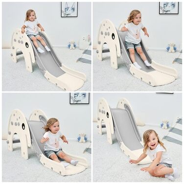 Дитяча гірка Baby Vivo Kinder Rutsche для саду та дому, пластикова, колір кава/коричневий, з закругленими кутами